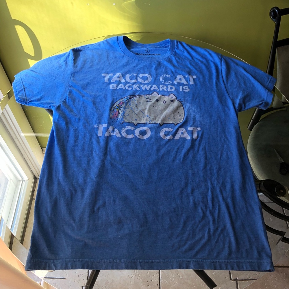 Makerwear Taco Cat backwards t-shirt